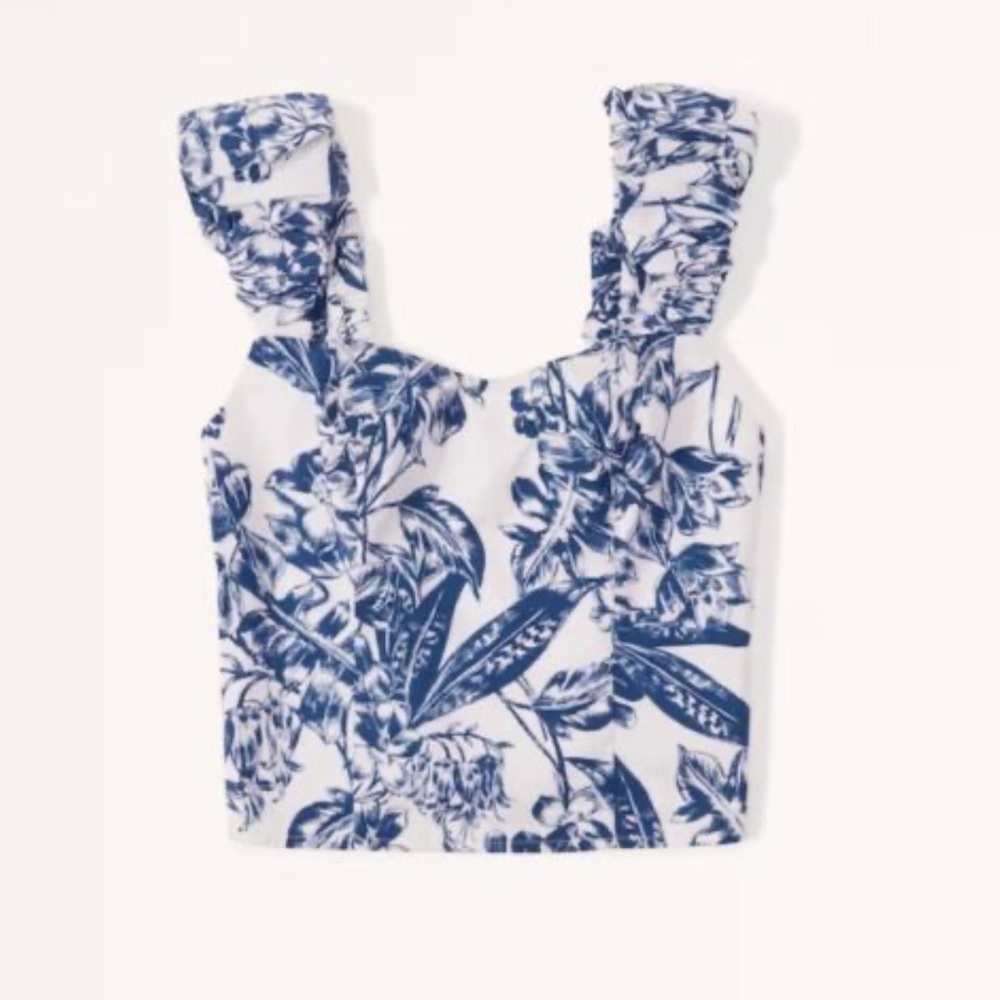XS Abercrombie and Fitch bubble strap Poplin top!